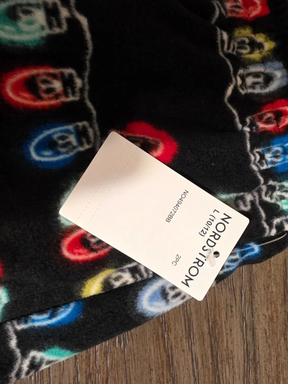 Nordstrom Boys Christmas Light Pajama Pants NWT 10/11 Fuzzy Flannel